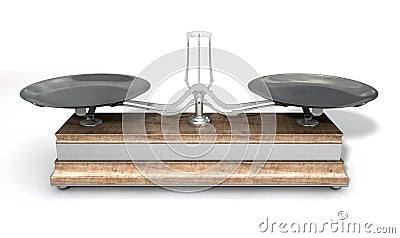 Two Pan Balance Scale Stock Photo