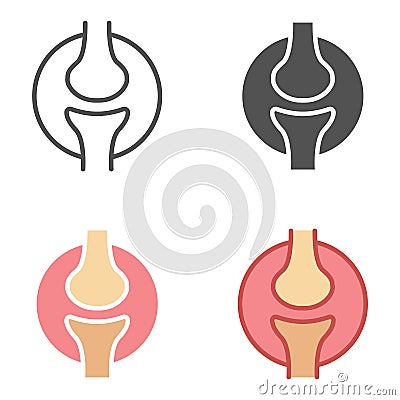 Human internal body part sign. Joints icon Vector Illustration