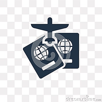 Two Passports vector icon isolated on transparent background, Two Passports transparency concept can be used web and mobile Vector Illustration