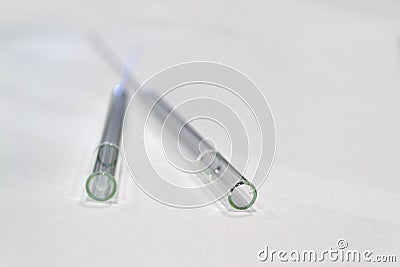 Two Pasteur pipettes Stock Photo