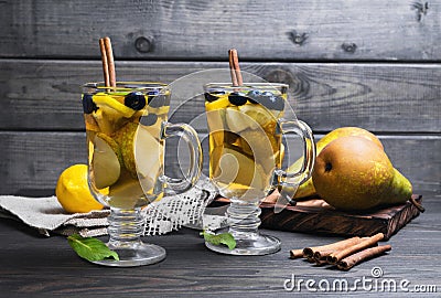 Two pears cocktails Stock Photo