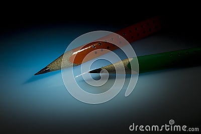 Two pencil Stock Photo