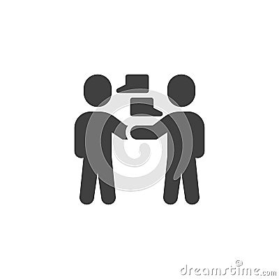 Two people talking vector icon Vector Illustration