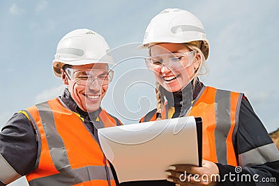 Two people working Stock Photo