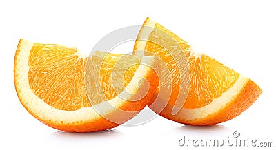 Two perfectly retouched orange fruit slices Stock Photo