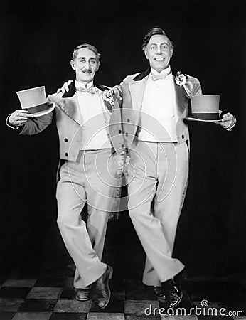 Two performers posing after a dance Stock Photo