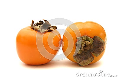 Two persimmons Stock Photo