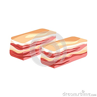 Two pieces of uncooked meat Vector Illustration