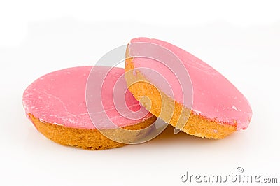 Two pink cakes Stock Photo