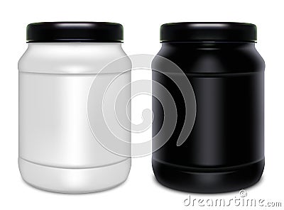 Two plastic cans vector Vector Illustration
