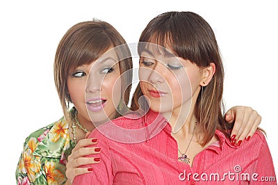 Two playmate talking Stock Photo