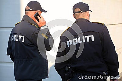 Two police officers. Editorial Stock Photo