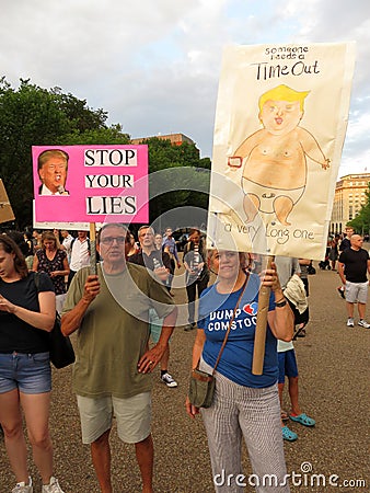 Two Protesters at the White House Editorial Stock Photo