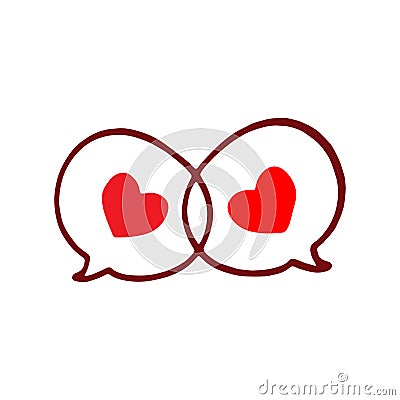 Two red hearts Stock Photo