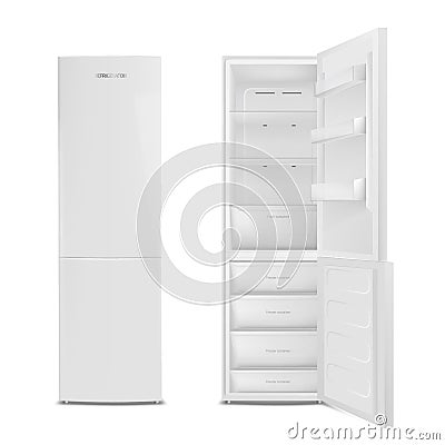 Two refrigerators. Vector illustration Vector Illustration