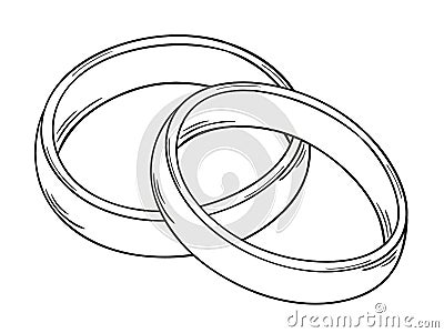 Two rings Vector Illustration