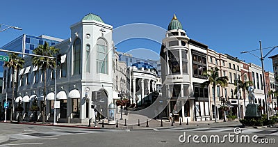 Two Rodeo Drive Shopping Center Deserted during Coronavirus Quarantine ...