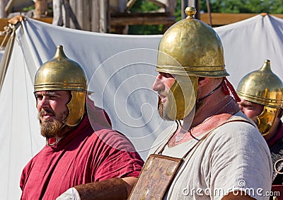 Two Roman Legionary Soldiers Editorial Stock Photo