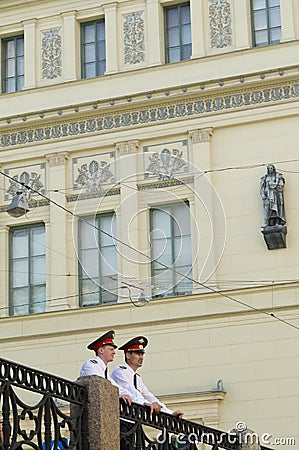 Two russian police officers Editorial Stock Photo