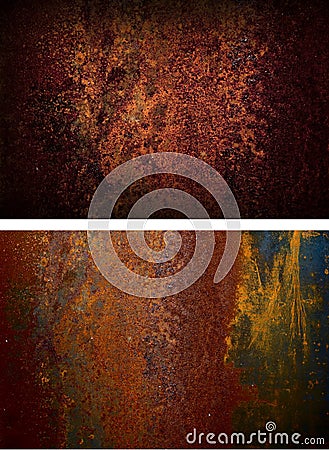 Two rusty iron plate Stock Photo