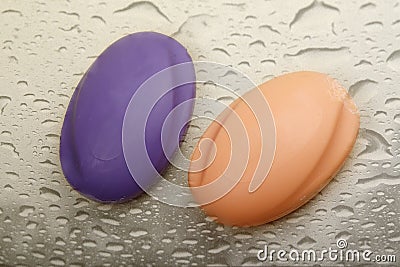 Two scented soaps Stock Photo