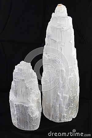 Two Selenite Towers Stock Photo