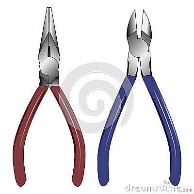 Two set of pliers Vector Illustration