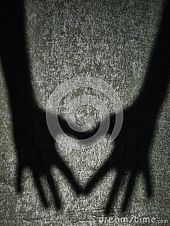 Two shadows hands Stock Photo