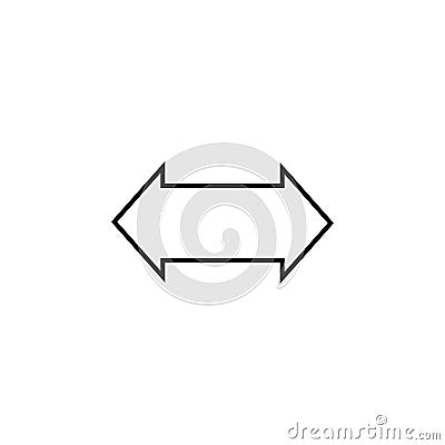 two-sided arrow icon. Thin line icon for website design and development, app development. Premium icon Stock Photo