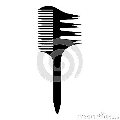 Two sided comb icon, simple style Vector Illustration