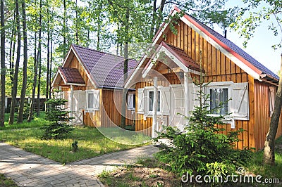 Two Small Cabins Stock Photo