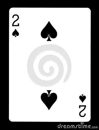 Two of spades playing card, Stock Photo