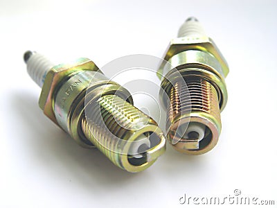 Two Spark Plugs Stock Photo