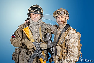 Two special force soldiers Stock Photo