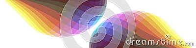 Two spherical objects are attracted to each other. A gradient of colours. Abstract background. Template for poster, flyer, banner Vector Illustration