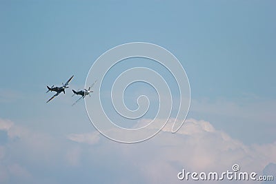 Two Spitfire Planes Editorial Stock Photo