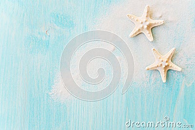 Starfishes and sea sand Stock Photo