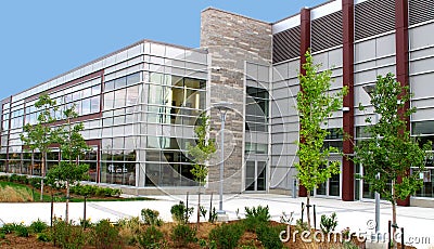 Two story commercial building Stock Photo