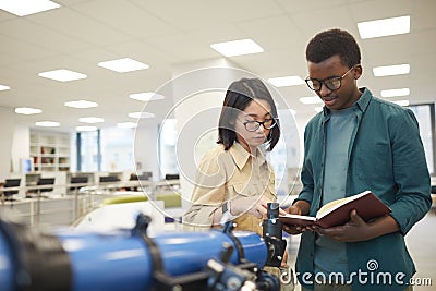 Two Students in Astronomy Class Stock Photo