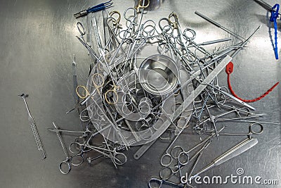 Surgeons perform a vascular operation Stock Photo