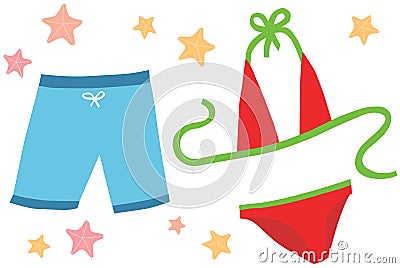 Two Swimsuits set Stock Photo