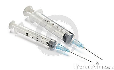 Two syringes Stock Photo