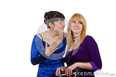 Two talking girls Stock Photo