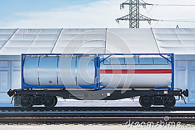 Two tank containers 20-foot-long Stock Photo