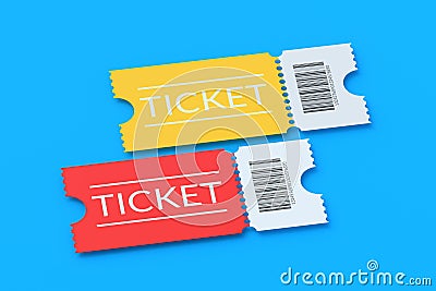 Two tickets for cinema, theatre, show and other entertainments Stock Photo