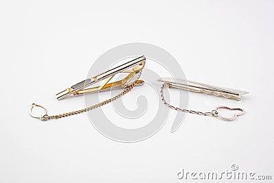 Two tie-clip Stock Photo