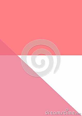 Two tone paper background with red and pink color. Blank colorful backdrop with empty space for image or text. Mockup concept. Neo Vector Illustration