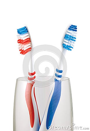 Two Toothbrushes Stock Photo