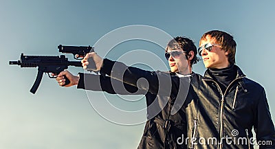 Two tough guys Stock Photo