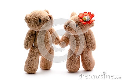 Two toy bears lovers Stock Photo